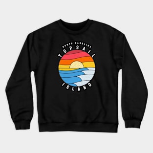 Topsail Island, North Carolina Stained Glass Sunrise Crewneck Sweatshirt